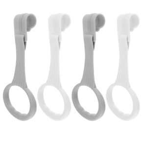 DOITOOL Baby Pull up Rings : 4 PCS Handles for Playpen, Playpen Accessories for Help Stand up Walking Training Tool Newborn (2Grey+2White)