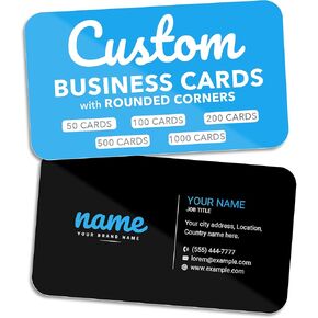 Custom Business Cards with Rounded Corners - 16pt Glossy - Made in the USA (50 to 10,000 Cards)