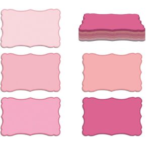 120 Pieces Small Mini Business Cards, Small Note Cards, Vintage Assorted Colors Blank Note for Gift, Notes, Business, DIY, Blank Index (Pink)