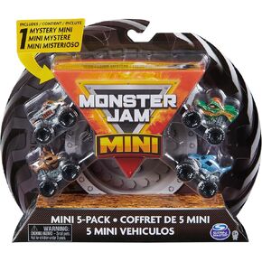 Monster Jam, Official Mini 5-Pack with Mystery Collectible Monster Truck, 1:87 Scale, Kids Toys for Boys and Girls Ages 3 and up