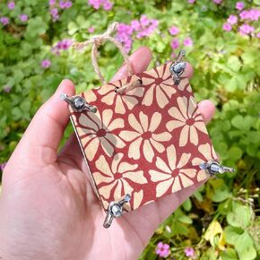 Happinit Pocket Flower Press, Small Flowers Press Kit, Micro Flower Pressing, Mini Plant Preservation Kit for Arts and Crafts Lovers (Gold)