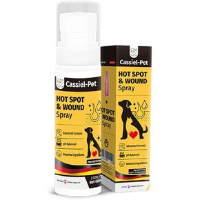 Hot Spot Spray for Dogs, Itch Relief Spray & Hot Spot Treatment for Dogs, Cats, Helps Alleviate Sensitive Skin, Scratching, and Licking of Coat, for All Animals, 2.02oz