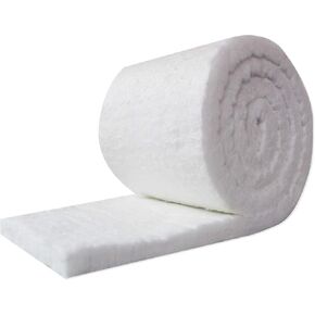 UniTherm Ceramic Fiber Insulation Blanket Roll, (6# Density, 2300°F)(1"x24"x25') for Kilns, Ovens, Furnaces, Forges, Stoves and More!