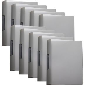 TOTiyea 10 Pack Clear Report Covers with Swing Clip, File Folder with Swing Clip, 30 Sheets Capacity, Slide Locking Report Covers, Letter Size, Clear in Kuwait