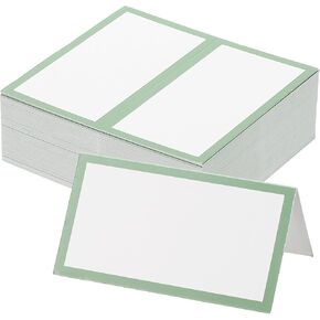 PATIKIL 50Pcs Table Place Cards, 3.5 x 2 Inches Blank Name Place Cards for Table Setting Wedding Reception Buffet, Light Pink