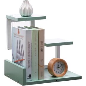 Bookshelves Office Small Bookcase Simple Desk Shelf Student Dormitory Small Bookshelf for Book Magazine Alarm Clock File Plant Bonsai Storage Bookshelf