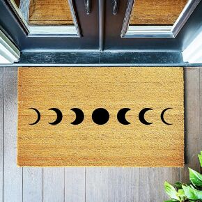 Moon Phases Door Mat | Lunar Phases | Space Doormat | Premium Quality, Thick 100% Coir Coconut Husk Front Doormat stk 1725