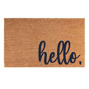 Custom Door Mats for Front Door, Personalized Doormat, Hello Custom Rugs with Logo (Light Pink) : 18" x 30"