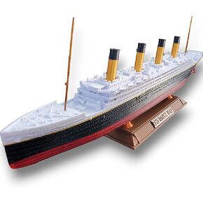 Theroller3d RMS Titanic Model Ship 1 Ft تم تجميعها لفترة طويلة ودقيقة تاريخي