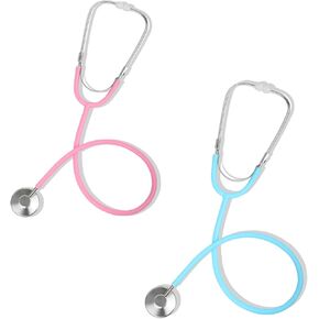 Kids Stethoscope Toy, 2 Pack Real Working Stethoscope Toy for Toddler 3 4 5, Doctor Play Set for Role Play, Medical Pretend Playset for Boys Girls Birthday (Blue and Pink) in Kuwait