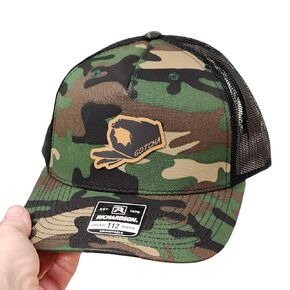 قبعة سائق شاحنة مموهة ، تصميم يدوي ، GOTCHA ، لعبة دائرة مضحكة ، نكتة مضحكة ، SNAPBACK قابل للتعديل ، رمز موافق في الهواء الطلق غطاء في الهواء الطلق