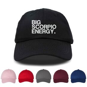 Big Scorpio Energy Embroidered Baseball Cap, Unisex Hat, Adjustable Hat, Zodiac Sign, Astrology