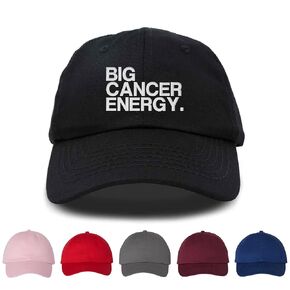 Big Cancer Energy Embroidered Baseball Cap, Unisex Hat, Adjustable Hat, Zodiac Sign, Astrology