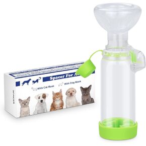Inhaler Aerosol Chamber for Cats Inhaler Spacer for Giving Medicine to Cat with Breathing & Delivering Medication Fits (for Cat)