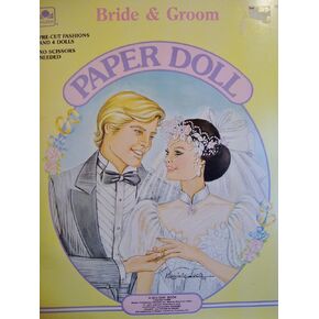 Golden Paper Doll Book: Bride & Groom, 4 Dolls, Pre-cut Fashions - Kid, Wedding, Manual Operation