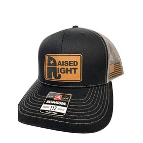 Raised Right Vintage Republican Hats for Men Adjustable Richardson Trucker Style Hat (Heather Grey)