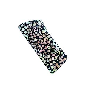 Navy Blue Batik Sunglasses or Eyeglasses Case, Blue Fabric Soft Case for Glasses