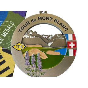 Tour du Mont Blanc Medal/Ornament with Personalized ENGRAVING