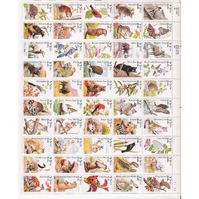 North American Wildlife Complete Sheet of 50 x 22 Cents Stamps 2286-2335 by USPS