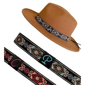 Customized Cowboy Hat Band, Adjustable Women or Men Fedora Hatband, Personalized hat bands for western hats,