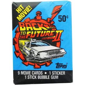 Back to the Future II Collectible Trading Card Packs (9 Movie Cards, 1 Sticker, 1 Stick Buble Gum)