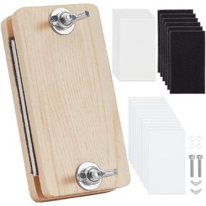 BENECREAT Flower Pressing Kit, 2x3.9inch Rectangle Miniature Flower Press Kit with Bloting Paper for Adults, Wooden Flower Preservation Kit for Crafters Dried Flower Leaf Making