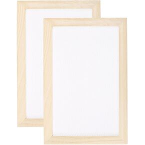 MECCANIXITY Paper Making Screen Wooden Paper Making 15.7 x 11.8 Inch Papermaking Frame Kit for DIY Paper Craft Making Cards, Bookmarks, Labels, 2 Packs