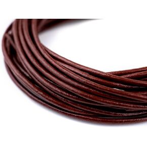 TheBeadChest 0.8mm Dark Brown Round Leather Cord (15ft)