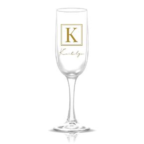 Monogrammed Champagne Flute Personalized Gift