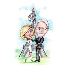 Hand Drawn Caricature - Perfect Personalized Wedding Gift