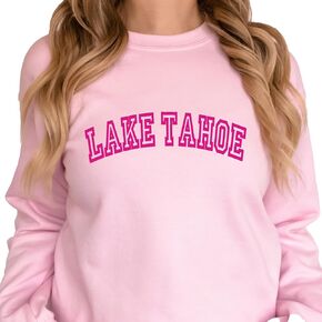 Lake Tahoe Sweatshirt, Lake Tahoe Shirt, Nevada Crewneck, California Vacation Shirts, Minimalist Preppy Design Lake Tahoe Gift (L, Military Green)