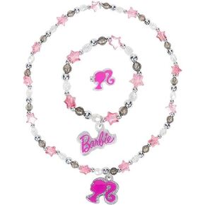 LUV HER Girls Jewelry Set - Dress up 3 Piece Toy Jewelry Box Set with Bead Necklace, Bracelet and Ring - Play Accessories - Ages 3+, No Gemstone