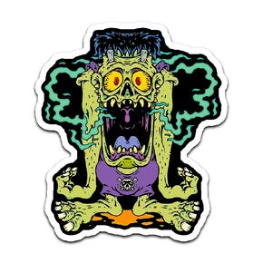 4" Weirdo Monster Horror Sticker Creepy Fink Monster Sticker, Waterproof Vinyl Sticker for Car, Auto, Water Bottles, Phone Case, or Laptop Decal