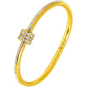 Rose Gold Bow Bangle Bracelet for Women Personalized Cubic Zirconia Stainless Steel Bracelets Oval Butterfly Bangles Bracelets Gifts for Love in Saudi Arabia