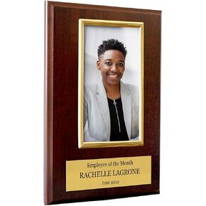 Customized Employee of the Month and Employee of the Year Awards (8 x 10" Photo Plaque)