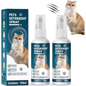 Cat Deterrent Spray,Cat Spray for Furniture,Bitter Spray for Cats,Pet Behavior Training,Keeps Cats Away,Plant Extracts