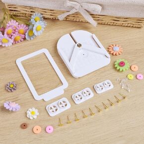 Earring Post Embedder Tool, Polymer Clay Stud Earring Kit with 10PCS Earring Posts and Backs, Clay Earring Tools Stud Post Embedding Tool Kit for Jewelry Making Supplies