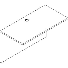 Lorell Prominence 2.0 Gray Elm Bridge, 48" x 24" x 29"