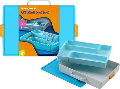 Fiskars Kids Creating Toolbox Turq, 2/6 Box, Blue in Saudi Arabia
