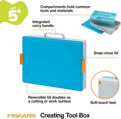 Fiskars Kids Creating Toolbox Turq, 2/6 Box, Blue in Saudi Arabia