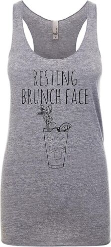 Vote, Women's Graphic Racerback Tank Top by Moonlight Makers, Funny Gift for Her, Shirts with Sayings, Yoga Tee (L, Heather Gray) in Saudi Arabia