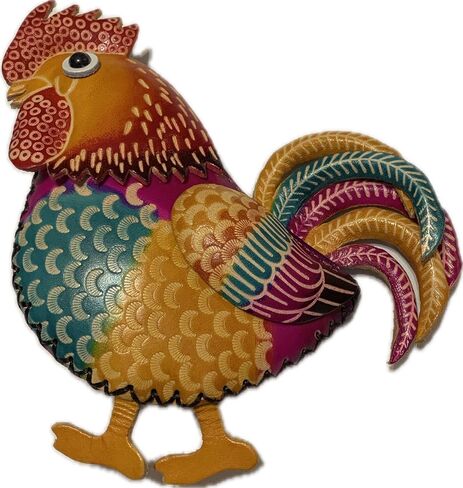 Vintage Genuine Leather 3D Animal Rooster Coin Purse with keyring & Removable wrist strap (Brown) in Kuwait