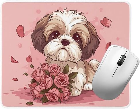 Mouse Pad Gifts Havanese Mouse Pad Dog with Flowers for Home Office Gaming Work Desk Computer Desktop Laptop Non-Slip Rubber Mouse Pad for Dog Lovers (Havanese Mouse Pad #5) in Saudi Arabia