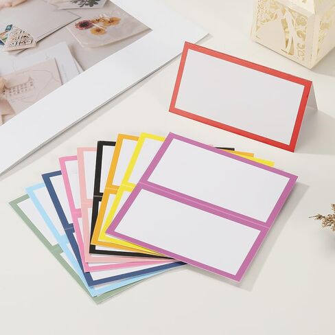 Patikil 100pcs بطاقات مكان الجدول ، 3.5 × 2 بوصات بطاقات اسم مكان لضبط الجدول بوفيه حفل زفاف ، والأزرق الفاتح in Saudi Arabia