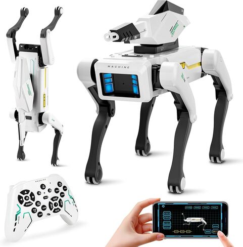 Smart Robot Dog - PET STEM التفاعلي مع التحكم الصوتي ، 30+ إجراءات وبرمجة التطبيقات ، تصميم متين للأطفال الذين تبلغ أعمارهم 6 سنوات (متوافق مع iOS/Android) in Kuwait