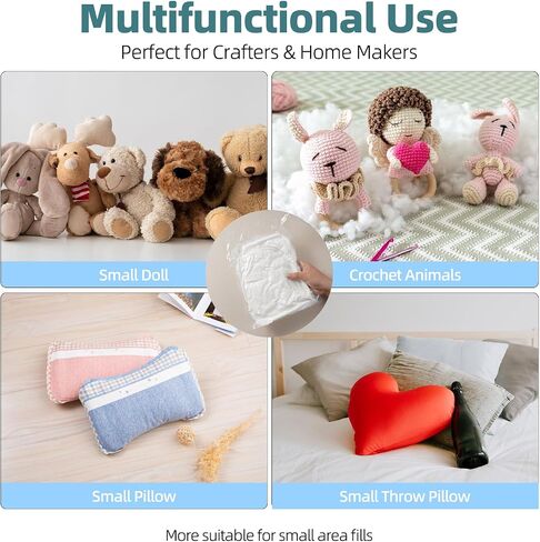 Premium Fiberfill Stuffing(1.1 lb / 500 Grams),Polyester Stuffing for Animals Dolls DIY,Pillow and Cushion Stuffing, Fiber Fill Stuffing for Crochet, High Resilience Fill in Saudi Arabia