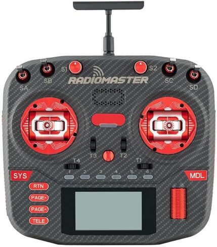 Radiomaster Boxer Max Version with CNC AG01 Hall Gimbals Carbon Fiber 2.4G 16ch Transmitter Remote Control ExpressLRS Mode 2 (Boxer Max Elrs-red) in Saudi Arabia