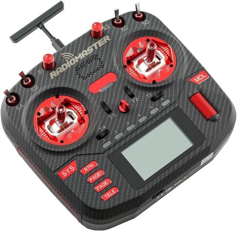 Radiomaster Boxer Max Version with CNC AG01 Hall Gimbals Carbon Fiber 2.4G 16ch Transmitter Remote Control ExpressLRS Mode 2 (Boxer Max Elrs-red) in Saudi Arabia