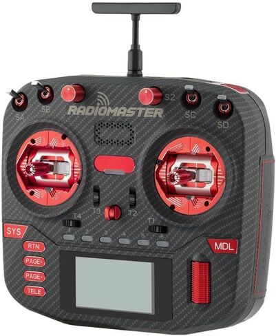 Radiomaster Boxer Max Version with CNC AG01 Hall Gimbals Carbon Fiber 2.4G 16ch Transmitter Remote Control ExpressLRS Mode 2 (Boxer Max Elrs-red) in Saudi Arabia