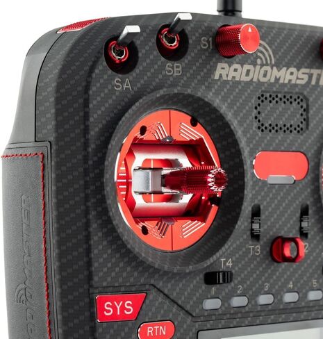 Radiomaster Boxer Max Version with CNC AG01 Hall Gimbals Carbon Fiber 2.4G 16ch Transmitter Remote Control ExpressLRS Mode 2 (Boxer Max Elrs-red) in Saudi Arabia
